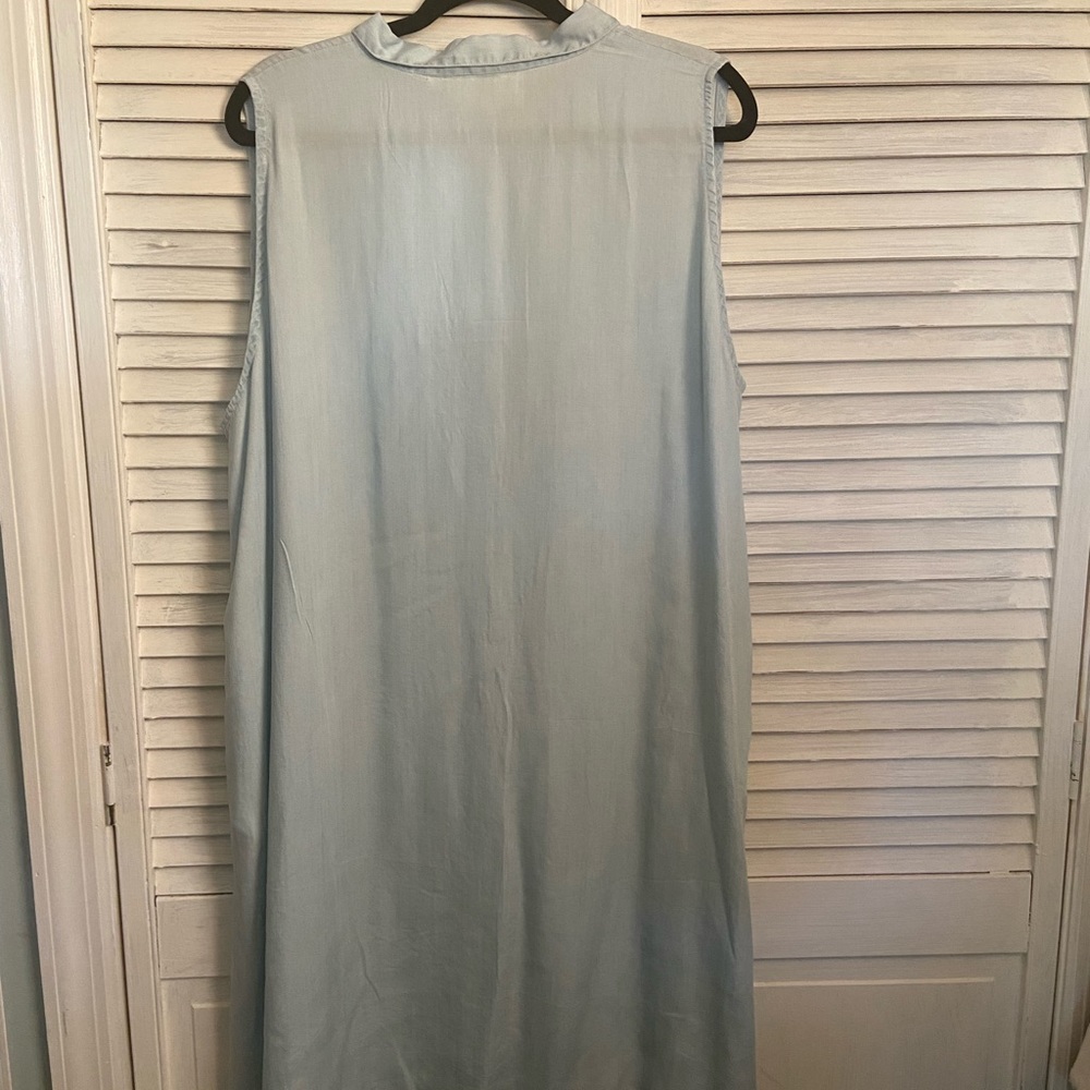 Madewell REISTOR Dreaming of Blue Skies chambray sleeveless dress - Picture 2 of 5